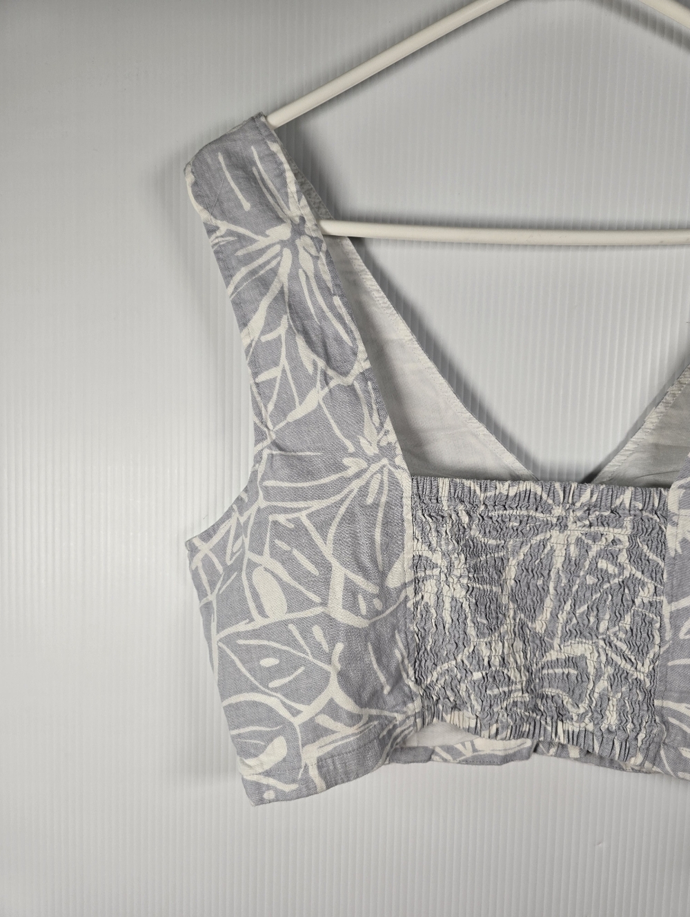 NWOT Madewell Womens Gwen Abstract Floral Linen Blend Supercrop Vest Top Size 10 - Picture 12 of 15